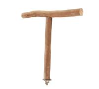 YDRCESMI Training Climbing Toys T Shaped Wood Bird Perch Fun palm Grinding Chewing Exercising Relieve Boredom Wooden lovebird Stand for Bird Cage