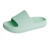 ydscsci Girls Boys Slides kids Pool Slippers Shower Thick Sole Non-Slip Comfy Bathroom Shoes Light green 12 UK Child
