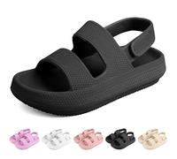 ydscsci Kids Cloud Sandals Boys Girls Slip on Flat Slides Sandals EVA Summer Quick Drying Pillow Slipper With Hook Loop Back Strap