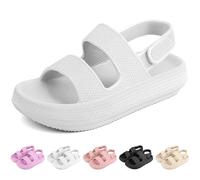 ydscsci Kids Cloud Sandals Boys Girls Slip on Flat Slides Sandals EVA Summer Quick Drying Pillow Slipper With Hook Loop Back Strap