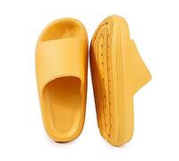 ydscsci Womens Mens Cloud Slides Pool Sliders Shower Shoes Beach Sandals Bathroom Slippers Thick Sole Non Slip Comfy Goose yellow Size 5/5.5