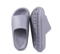 ydscsci Womens Mens Cloud Slides Pool Sliders Shower Shoes Beach Sandals Bathroom Slippers Thick Sole Non Slip Comfy Meteorite grey Size 3/4