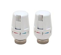 YdseozOA 2 Pcs Thermostatic Radiator Valve TRV Radiator Valve Replacement Head M30x1.5 Radiator Thermostatic Valve Heating System Temperature Control Heads for Home Office