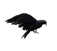 YdseozOA Halloween Black Crow Realistic Handmade Feathered Crow Outdoor Home Garden Decorations Birds Raven Party Prop(15 cm)