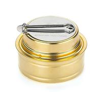 YdseozOA Portable Mini Alcohol Stove Spirit Burner Copper Alcohol Stove Camping Stoves with Sealed Cap Fire Extinguish Lid for BBQ Picnic Cooking Outdoor Hiking Camping