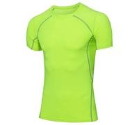 YDSH Men's Fast Dry Sports Compression Shirts V-neck Short-sleeve Workout T-Shirts,Mens Powe rLayer Compression Base Layers/Baselayer Top Short Sleeve Under Shirt