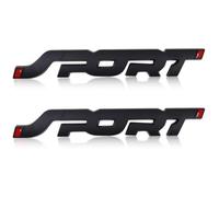 YDSTNiu 2 Pcs Car 3D Badge Sticker for MG Hector Sharp Hybrid 2020-, Emblem Decal Graphics Vehicle Exterior Decoration Weatherproof Self Adhesive Symbol,Black