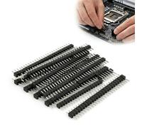 YDSW 30 Pcs Single Row 40 Pin 2.54mm Male Header Pins Breakaway Straight Header Tape Connectors for PCB for Arduino Breadboard DIY Electronics