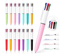 YDSW 4 Colour Pen, 14 Pcs Multi Colour Pen Retractable Ballpoint Pens Medium 1.0mm 4 Colour Pens All In One Every-Day Writing Pens for Office Home School Supplies Students Children Gift