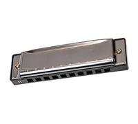 YDuupxe 10 Hole C Key Harmonica, Stainless Steel Mouth Organ for Beginners and Professionals, Portable Design, Glossy Finish, Perfect for Music Lovers and Students