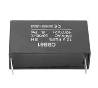 YDuupxe 12uf Capacitor, AC350V Capacitor for Gasoline Generator Starting and Fan Motor with Mounting Hole, Plastic Cover for Convenient Installation