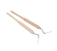 YDuupxe 2 Pack Bee Larvae Tool Set, Queen Cell Transfer Needle with Durable Stainless Steel Anti Slip Wooden Handle for Precise Queen Bee Rearing Easy Storage