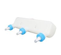 YDuupxe 3 Pacifier Small Animal Milk Feeder 3L Farm Water Bottle Dispenser with 3 Nipples Milk Feeding Tool for Piglets Lamps Goats Puppies Calf Livestock