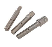 YDuupxe 3Pcs Socket Adapter, Impact Drill Bits with Chrome Vanadium Steel, Weak Magnetic Head, and Spring Loaded Ball Bearing Lock for SDS Plus Impact Drivers and Drills