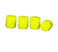 YDuupxe 4PCS Luminous Tire Valve Caps Glowing in Dark Rubber Auto Wheel Valve Stem Covers with Dust Water Protection for Car Truck Bike (Yellow)
