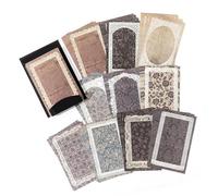 YDuupxe 50 Sheets Lace Edged Scrapbooking Paper, Unique Vintage Designs, Perfect for Journaling, Letter Writing and Crafting (Type 3)