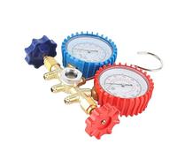 YDuupxe AC Manifold Gauges Set, Brass Pressure Gauges for R134A HVAC System, High Accuracy Refrigerant Diagnostics for Technicians