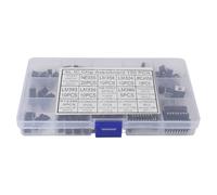 YDuupxe Chip Assortment Kit, 150PCS XL Integrated Circuit Chips with Opamp Oscillator Photoelectric Coupler DIP Sockets for Electronic Projects Repair