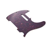 YDuupxe Electric Guitar Pickguard Replacement White Pearl PVC Celluloid Pickguard Plate for Telecaster Style Guitars, Premium Durable Single Coil Pickup Hole Plate with Protective Film, (Brown