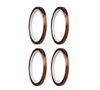 YDuupxe High Temperature Insulating Sublimation Heat Tape, Polyimide Film, Strong Adhesive, 4 Rolls, Ideal for Heat Press Transfer and DIY Projects