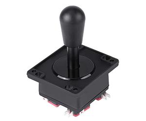YDuupxe Joystick, Joystick with Microswitch Replacement Parts for Games Machine Compatible with Both Wood and Metal Panels, Good for Grip and WearResistant, 4-Way and 8-Way Game
