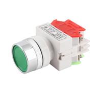 YDuupxe LAY37-11BN Momentary Push Button Switch 22mm Mount Auto Reset Flat Head Green for Industrial Control 5A