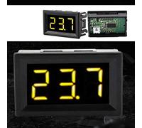 YDuupxe LED Digital Voltmeter, ABS Material, Accurate Voltage Measurement and Readable LED Display, Two Wire Multimeter for DC 12V 24V Battery and Electric Vehicles (Font backlight color yellow)