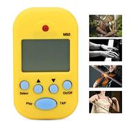 YDuupxe Metronome for Guitar Mini Tempo Digital Piano Beat Tap M50 Multifunctional Clamp/Holder On Chord Speaker Portable Earphone Jack Music Device Timer, Test Tempo, The M50 Is a Mini (yellow)