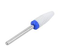 YDuupxe Nail Drill Bit Ceramic Grinding Head Corn Shaped with Intersecting Stripes for Carving Polishing Reshaping Nails (Medium grinding M blue box)
