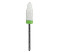 YDuupxe Nail Drill Bit Ceramic Grinding Head Corn Shaped with Intersecting Stripes for Carving Polishing Reshaping Nails (Coarse grinding C green box)