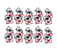 YDuupxe Playing Card Poker Patch, Cotton Iron On Applique, 20 Pieces for T Shirt, Backpack and Jacket with Easy Application