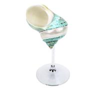 YDuupxe Seashell Drinking Glass, Shell Cup with Handmade from Shell, for Cold Beverages, Elegant and Unique Design (Green)