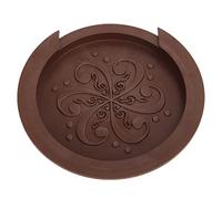 YDuupxe Silicone Guitar Soundhole Cover Acoustic Guitar Sound Hole Cover with Beautiful Pattern for Noise Reduction (Brown)