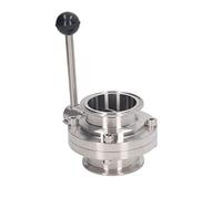 YDuupxe Stainless Steel Valve Clamp Valve, 304 Material, Fast Connecting, Simple Operation, Ideal for, Dairy and Pharmaceutical Industries (OD 57mm)