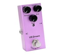 YDuupxe Vintage Overdrive Guitar Effect Pedal, Mini Portable Drive Crunch Distortion with 10 Effects, LED Indicator for Electric Guitars, Compact Metal Chorus Delay Tremolo (Purple)