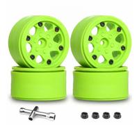 YDVXOS Compatible With Axial For SCX10 UTB10 TRX4 TRX6 For Redcat Gen7 Gen8 VS4-10 Off-Road Vehicle Accessories 4PCS 1.9 Plastic Beadlock Wheels(Green)