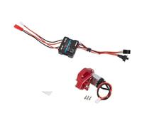 YDVXOS For Axial SCX24 90081 Alu Gearbox Motor ESC Set | Scale Crawler Transmission Combo, Aluminum Case, Motor And Speed Controller, Direct Fit Chassis, Micro Upgrade(Red)