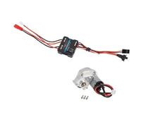 YDVXOS For Axial SCX24 90081 Alu Gearbox Motor ESC Set | Scale Crawler Transmission Combo, Aluminum Case, Motor And Speed Controller, Direct Fit Chassis, Micro Upgrade(Silver)