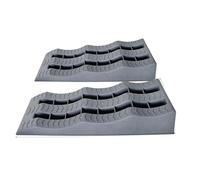 YDYAENIO Caravan Wheel Chocks 2pcs RV Caravan Levelling Ramps 3 Stage Wheel Pad Elevated Chock for Stabilizing Uneven Ground And Parking(Grey)