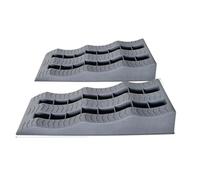YDYAENIO Caravan Wheel Chocks Car Leveling Ramps 2pcs RV Wheel Chocks 3-Step Camper Blocks Trailer And Levelers Lightweight(Grey-60.95x20.82x11.93cm)
