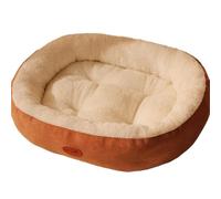 YDYAENIO Dog Bed Washable Kennel Four Seasons Pet Large Sofa Plus Velvet Thick Deep Sleep Cushion Puppy Mat for Small Dogs(Brown,XL)