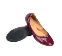 YDYAENIO Foldable Flats for Women Foldable Ballet Shoes, Available in Three Colors, Perfect for Commuting and Leisure to Fit Your Feet Perfectly(Red,6 UK)