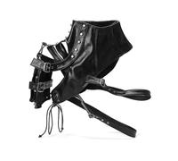 YDYAENIO Leather Viking Shoulder Armor Medieval Leather Armor One Shoulder Vest With Pockets For Men Women Cosplay(Style B)