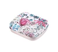 YDYAENIO metal tins with lids Mini Metal Hinged Tin Box With Lid Rectangular Container Small Storage Kit Candy Pill Case Home Organizer(Color 4)