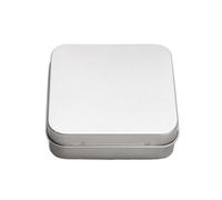 YDYAENIO metal tins with lids Mini Square Small Tin Box Metal Hinged Flip Storage Kit Case Jewelry Coin Candy Organizer Portable(Silver)