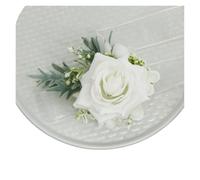 YDYAENIO Silk Rose Boutonniere For Wedding Man Pins Artificial Flowers Bracelet Bridesmaid Wrist Corsage Wedding Accessories for Bridesmaids, Bridal Showers(06)