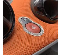 YDYBDA Double Flashing Warning Light Decorative Stickers Interior Modified Diamond For For 453 Fortwo 2015-2023