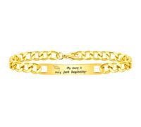 YDYDTTKD 2024 Doctoral Hat Graduation Bracelets 8 Inch Link Chain - Engraved with My Story is Just Beginning to Commemorate Your Growth and Achievements SA5060