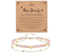 YDYDTTKD Bracciale Chakra a Forma di Cuore per Donna, curativo con Perline Bracciale in Oro Cristalli Chakra Gioielli Regali per Donne, Mamme, Signore, Compleanno