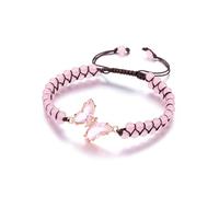 YDYDTTKD Bracciale con Farfalla di curativo, Regali di Gioielli per Le Donne, Braccialetto con Perline a Doppio Strato Regolabile con Pietre preziose Naturali per Le Donne, Le Ragazze, la